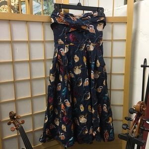 ANTHRO Maeve strapless bird dress